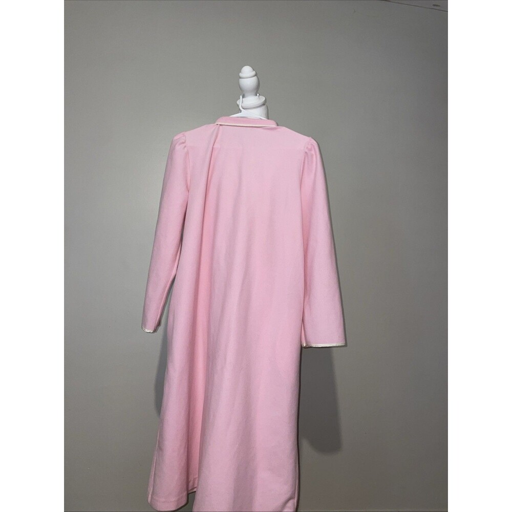 Vtg 1970s Wolverine Knitting Mills Pink Fleece Housecoat Robe ILGWU Union Made - Picture 3 of 9